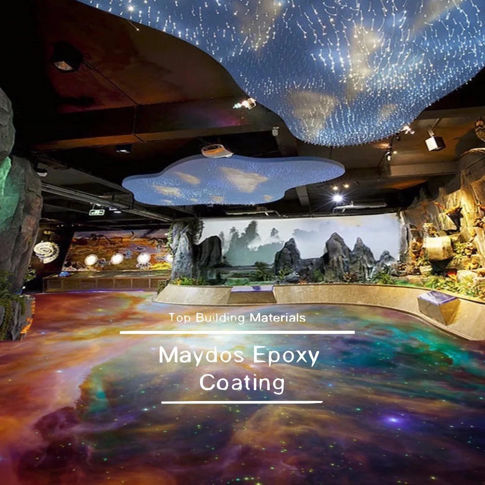 Scratch resistant 3D Epoxy clear resin flooring