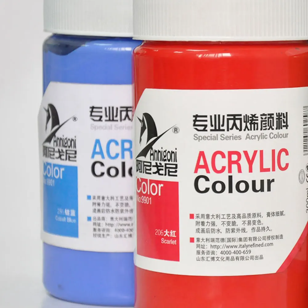 Non Toxic and Rich Pigments 300 ml Acrylic Paint for Beginners on Canvas Wood Fabric Ceramic Crafts