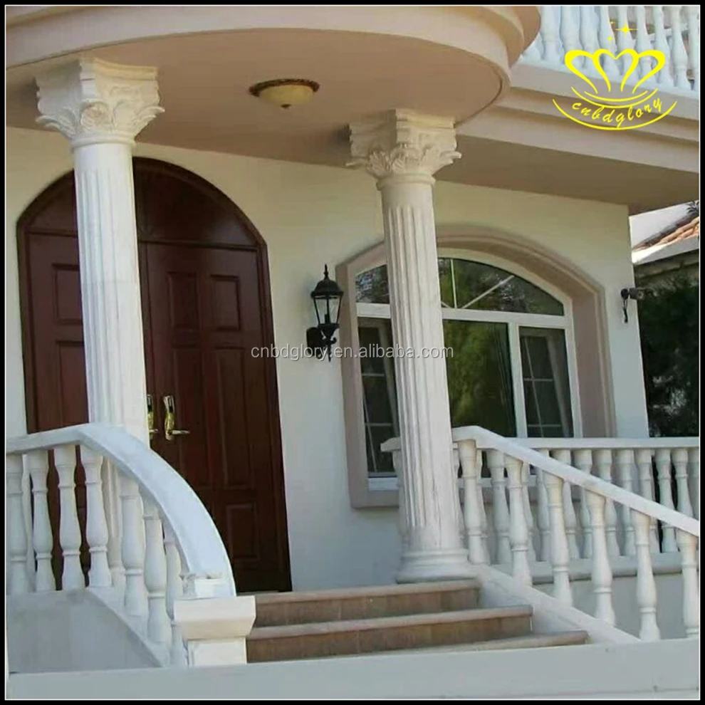 Hotel Villa Luxury ornament Column sculpture Polished Marble Pillars design