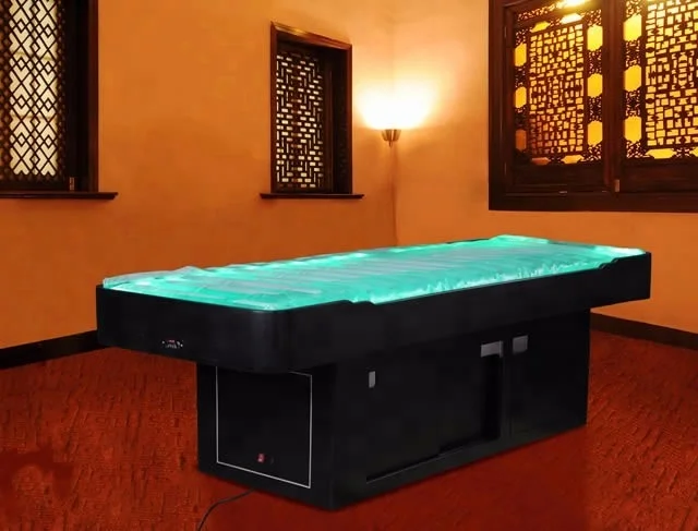 2022 luxury electric lifting water LED light heating electric salon water massage facial beauty bed for sale