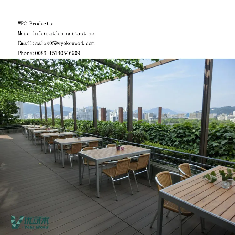 
WPC Wood Plastic Composite Multipurpose Table Cafe / Dinner Table Wood Conference Table 