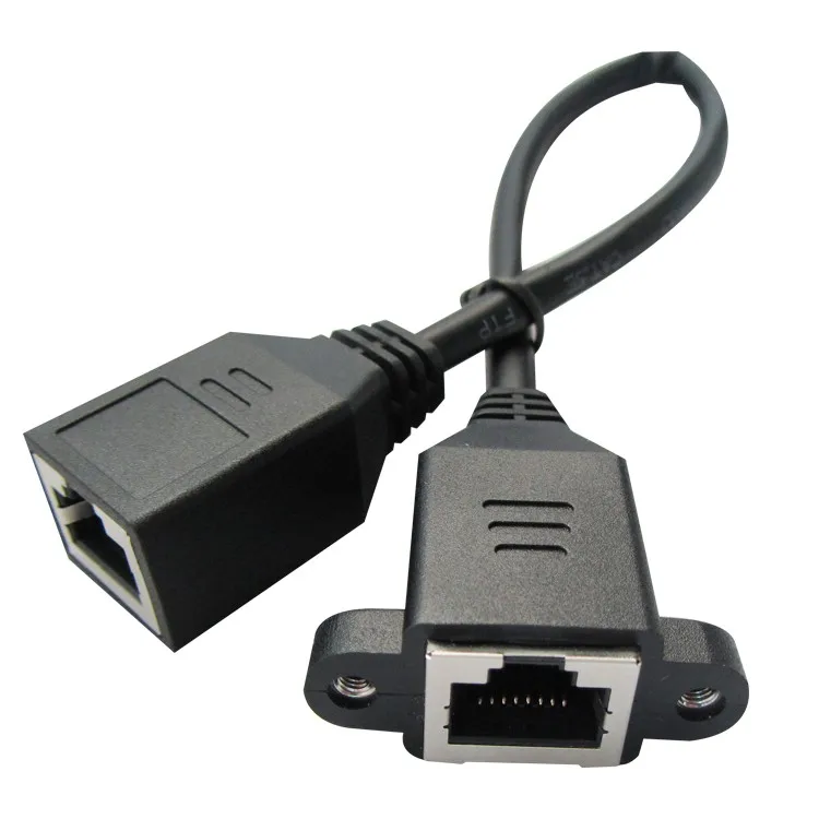 Ethernet extention cable , rj45 female to female jack cable , screw panel mount1111 .
