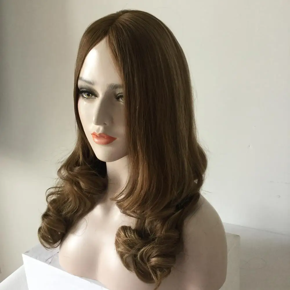 H077 Kosher Wig Supplier High quality silk top highlight blonde european virgin human hair jewish wigs