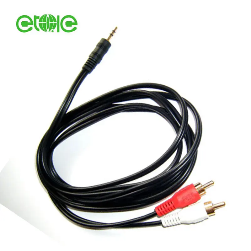 2 м 3,5 мм Джек к 2 X RCA кабель (двойной фонометр) аудио разъем стерео длинный