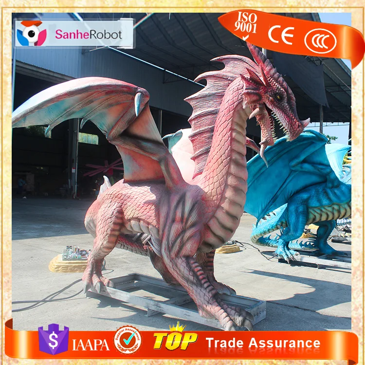 Factory custom 3D animals Hand-carved Big dragon figurines