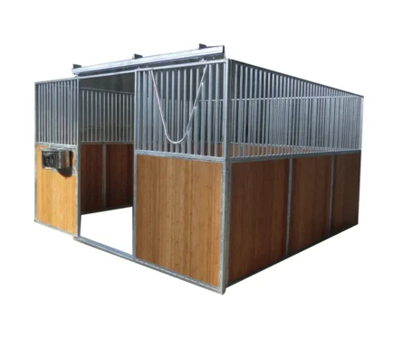 European Luxury High Quality Internal Bamboo Horse Stall With Rolling Feeder Stable Board