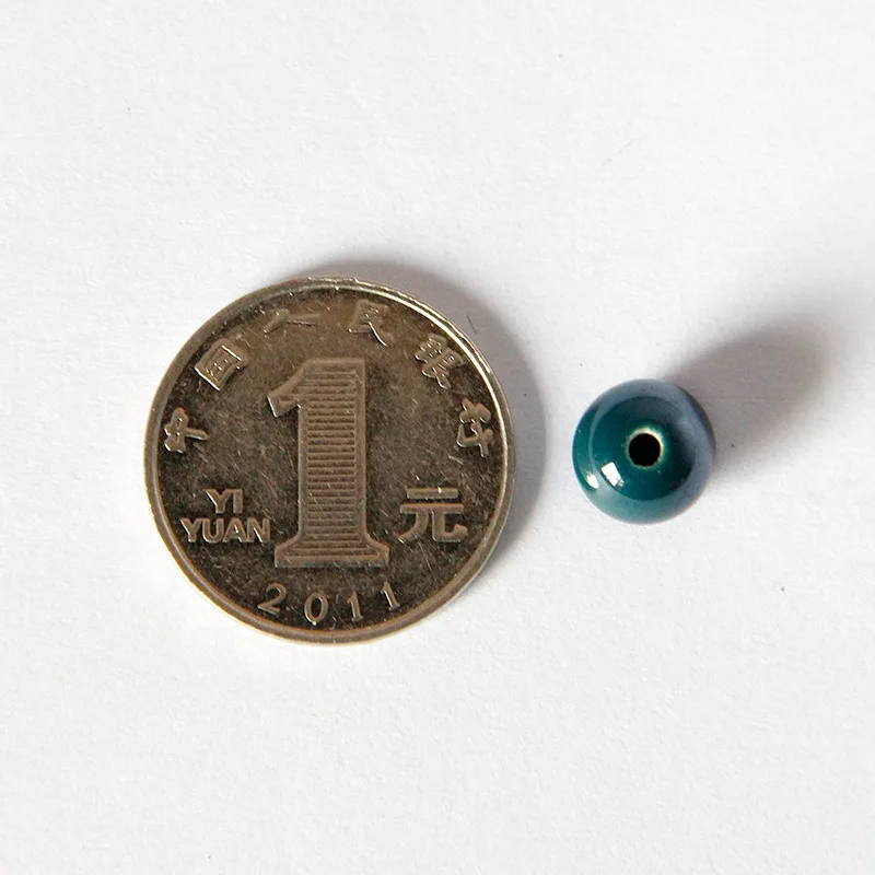 10mm pinkycolor glaze Porcelain Round Ceramic Beads For Jewelry Making Decorative Diy Bicone Pattern Beading Wholesale