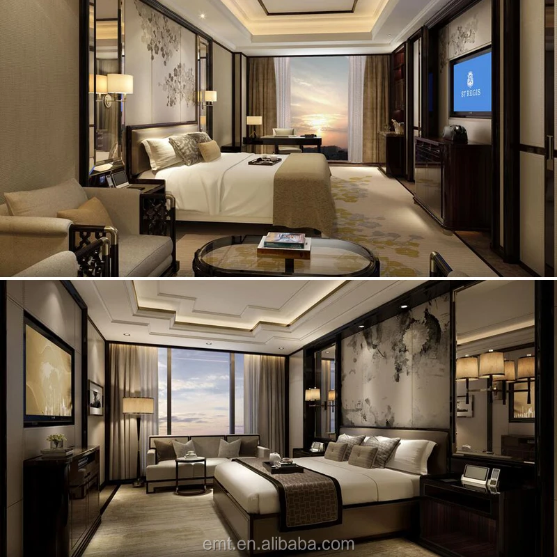 Memolissale Bedroom Set Hilton Hampton Inn Horingfurniture Wood Modern Bedroom Usa Standard Customized Solid Gold Color 8mmoom 3