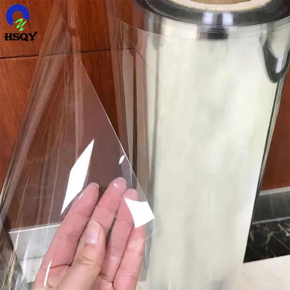 Тонкая толщина мягкая ПВХ пластиковая прозрачная пленка в рулоне или листе