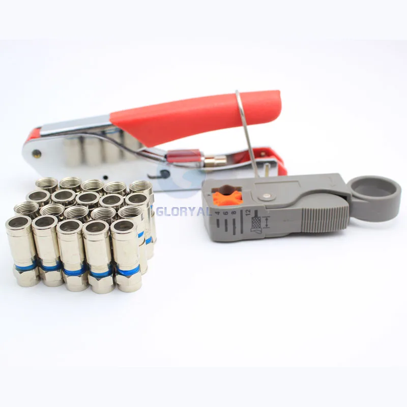 waterproof cable stripper for Coaxial Wire Stripping SET WITH RG6 CONNECTOR