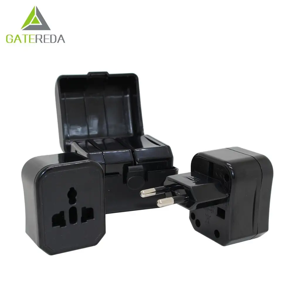 
ac universal power adaptor wall charger travel adapter eu aus uk us plug Universal Travel adapter with portable design with 4 plugs and worldwide socket&nbsp;