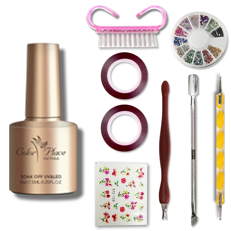 Nail Art Set Tools 54W UV LED Nail Lamp Gel Polish kit set