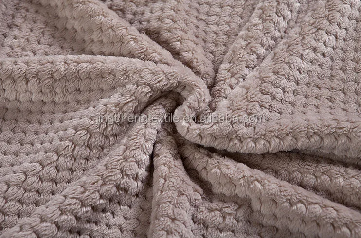 100% polyester fluffy soft  fleece flannel fleece popcorn fabric for bedding