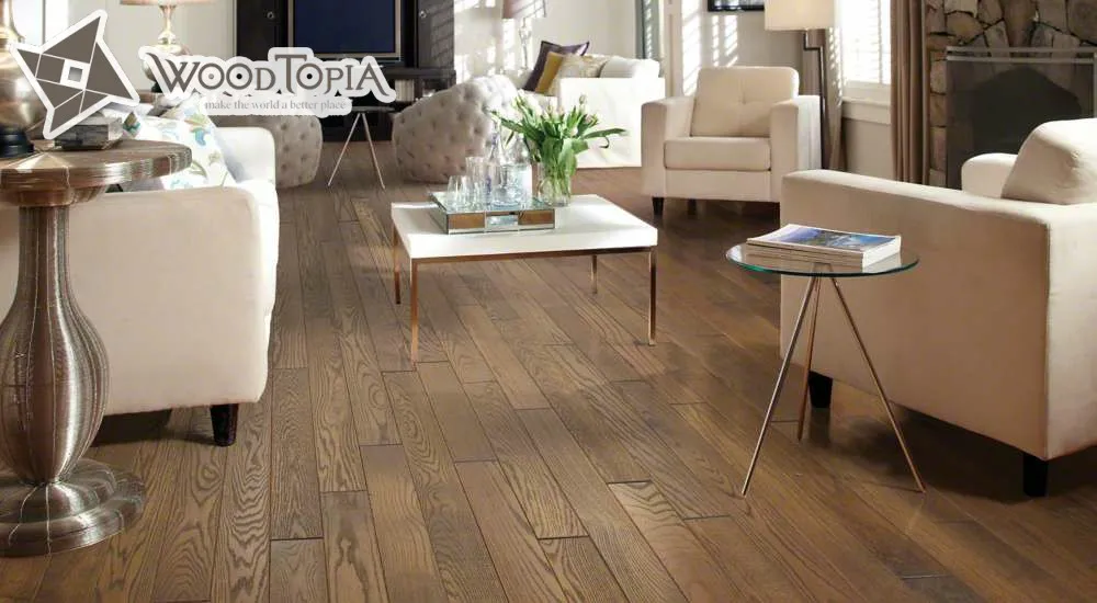 
Wood Floor Unique Fit for Laminated Flooring Solid Oak Flooring Modern Indoor Office Building 18mm More Than 5 Years 