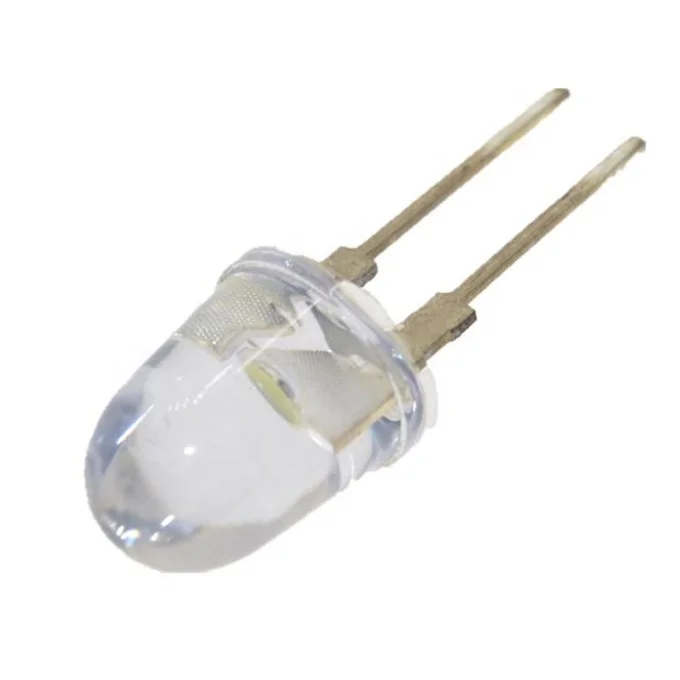 NEW LED 10mm White Transparent 150mA 0.75W Ultra Bright Round LED Light Emitting Diode Lamp Water Clear