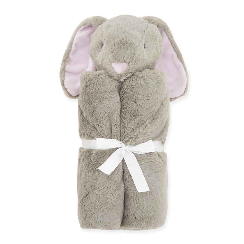 Best Quality Newborn Blanket Baby Products Soft Warm Coral Fleece Plush Animal Toy Baby Swaddle Blanket