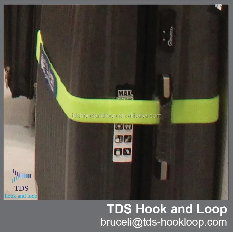 Factory whosale durable cargo fastening hook and loop luggage strap with buckle