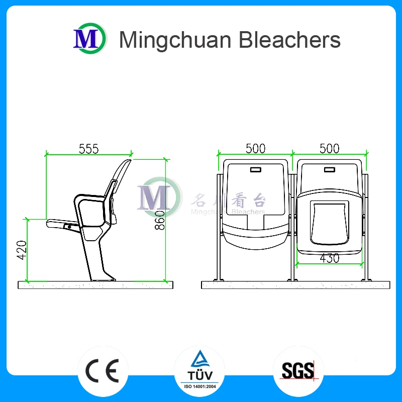 Cancer fashionable arena sports seat hall gym seating VIP seats best bleacher chairs stadium seats