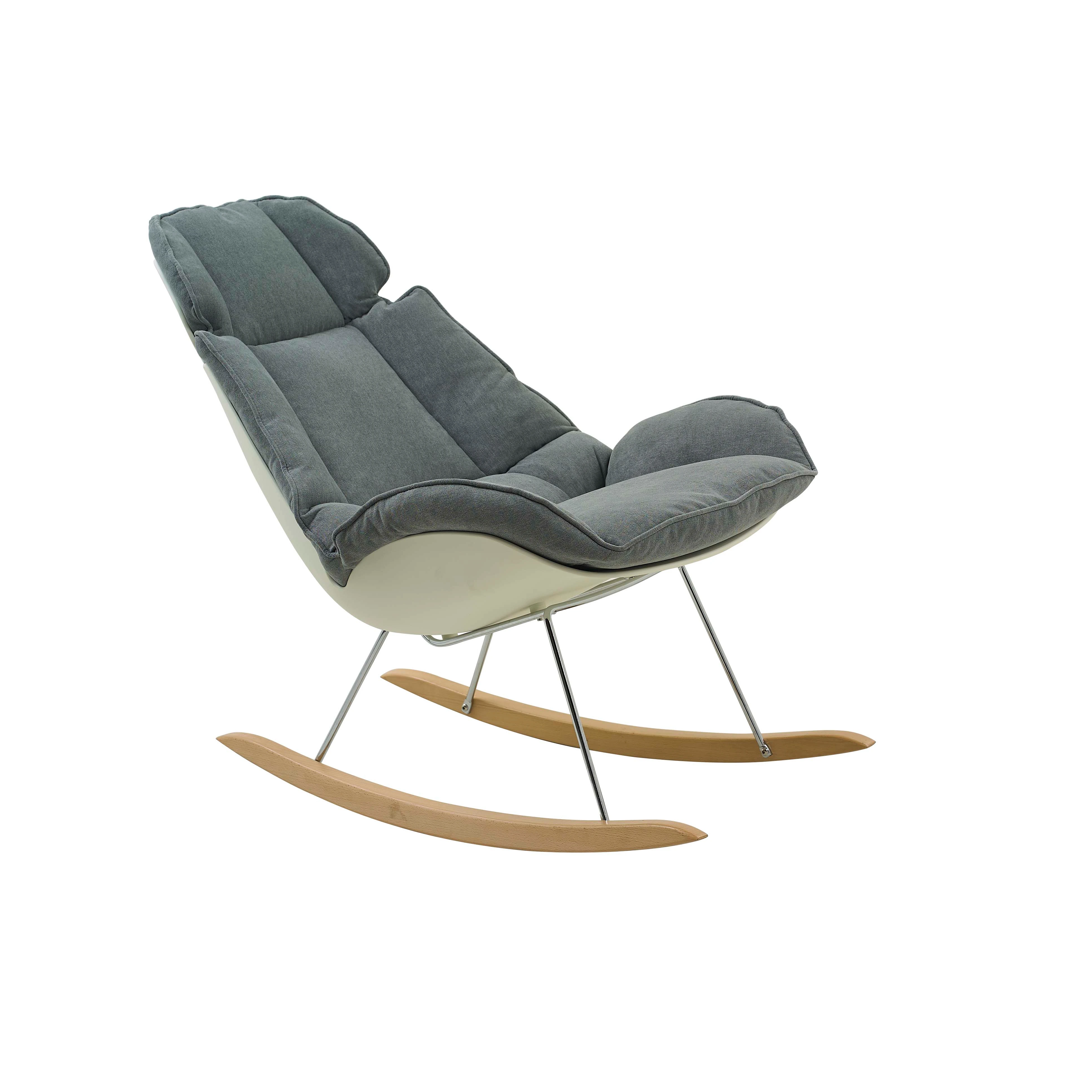 
PP-187E FABRIC CHAIR WITH FOUR STEEL AND TWO WOODEN 