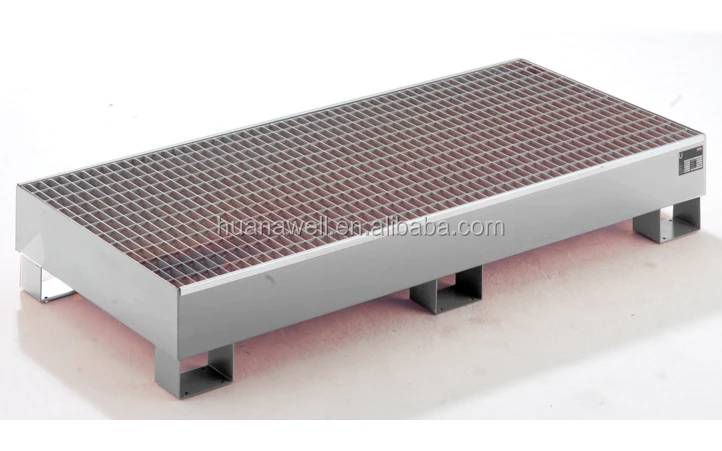 Oil drums Spill Containment Pallet, spill pallet for 200L drums, galvanized spill pallets