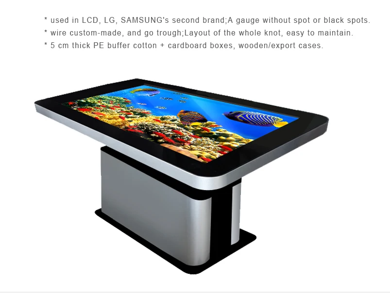 43 55 65 86 inch lcd built in pc monitor touch screen interactive coffee table