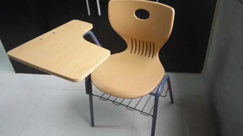 Modern plastic school student training chair with writing pad