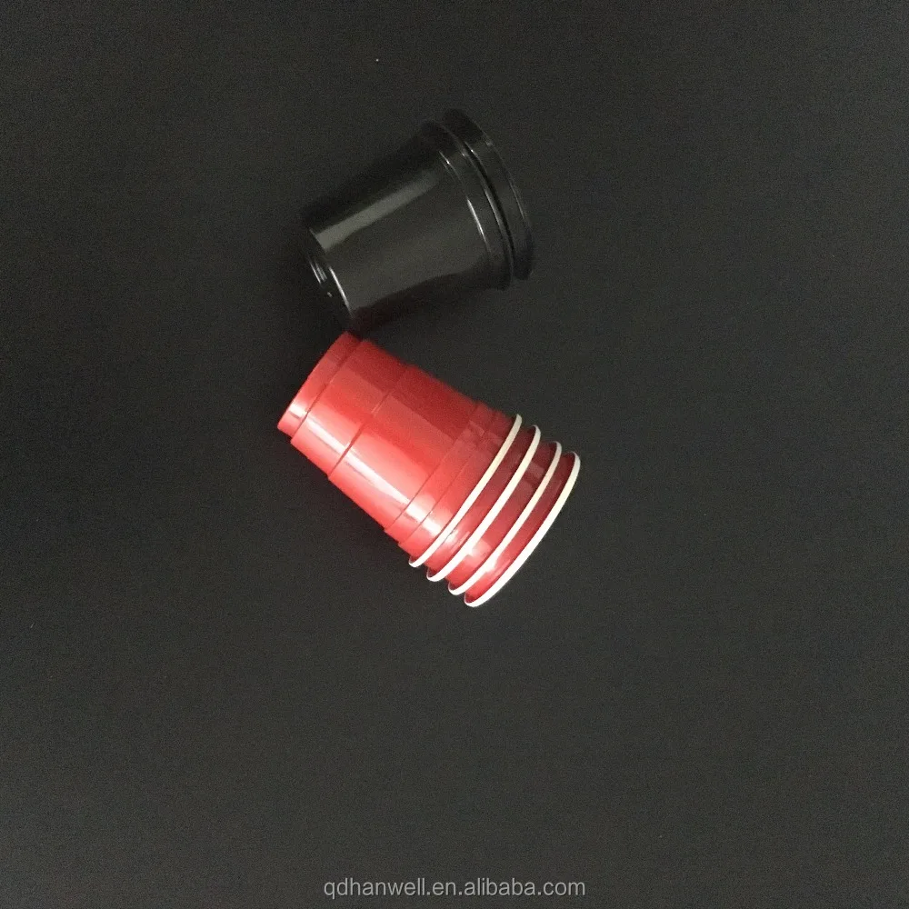
2oz custom promotional disposable plastic red white cup 