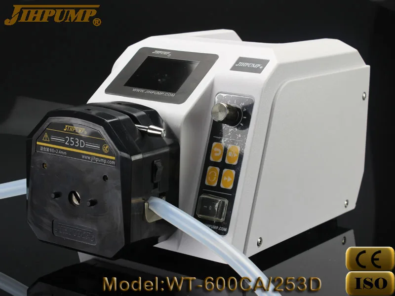 JIHPUMP Small Industrial Peristaltic Pump Multichannel Large Volume Flow Rate Water Liquid Dispensing Dosing Hose Pumps Price