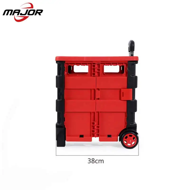 Quik Cart two-wheeled collapsible handcart with lid rolling utility cart with seat