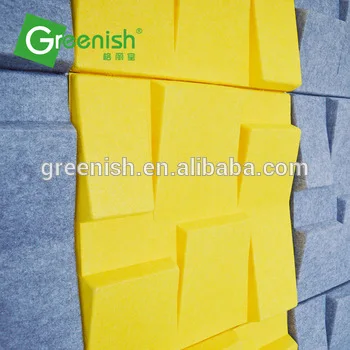 Ecofriendly embossed polyester fiber 3d acoustic wall panel