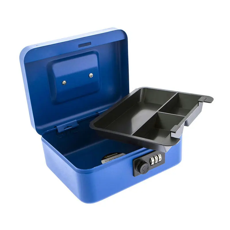 High profit margin products Medium Cash Box with Money Tray Small Safe Lock Box with Key
