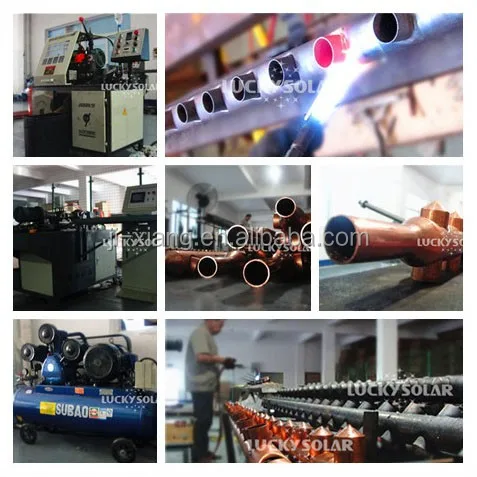 Solar water heater ,Pressurized bearing Solar Panel collector, heat pipe 14mm 24mm with aluminium alloy fins