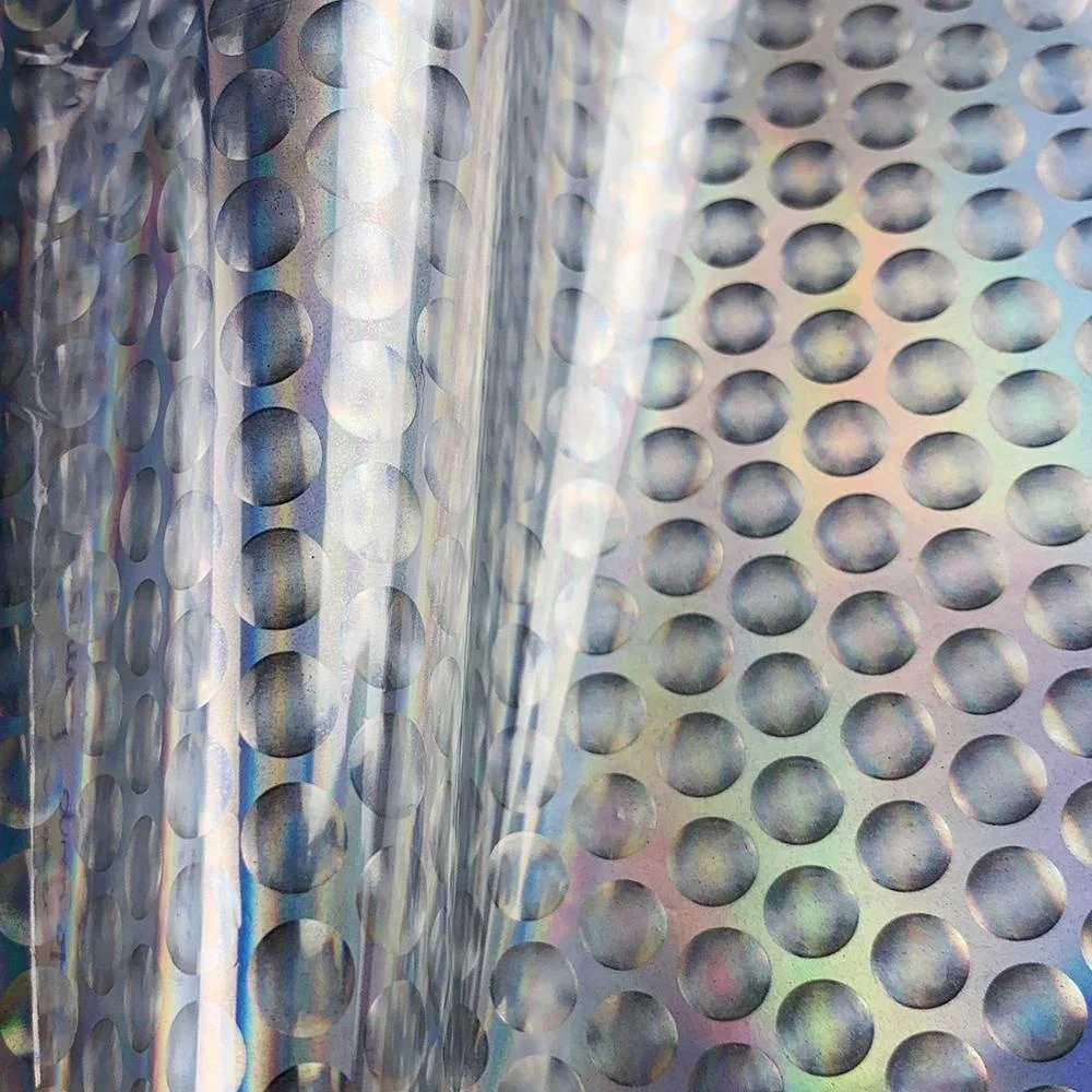 laser water drop pattern metallic holographic Bronzing Film for textile