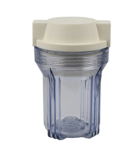 In-line water filter housing with air release button ,Ro system parts ,clear water filter housing