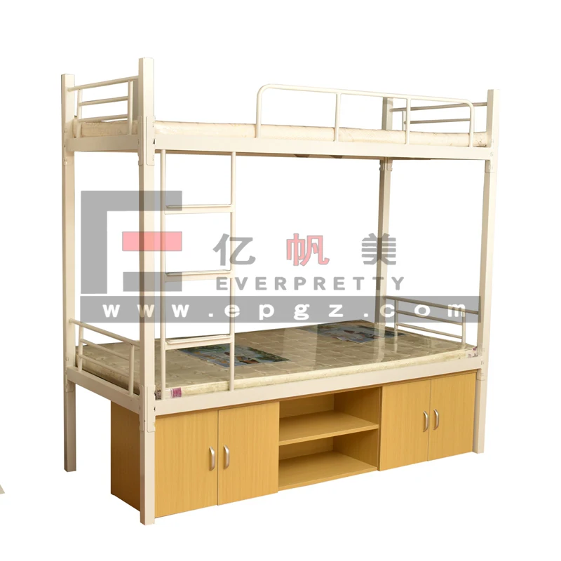 China Hot Sale Cheap School Furniture University College Dormitory Hotel Furniture Metal Double Bunk Beds for Sale