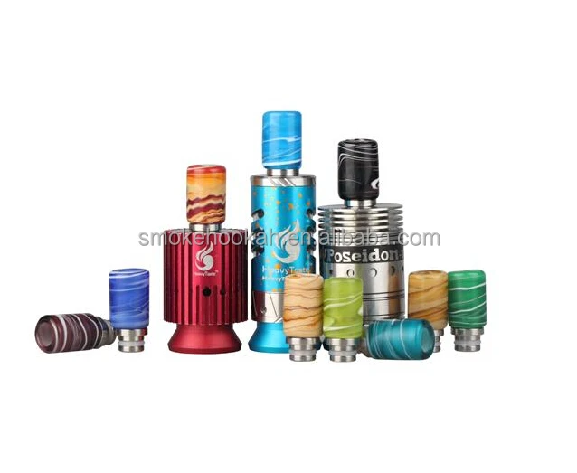 510 Colorful Art Glass Drip Tip, Wide Bore Drip Tip