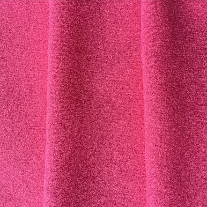 100% Poly Double Stretch Crepe Chiffon Fabric with Good Stretch