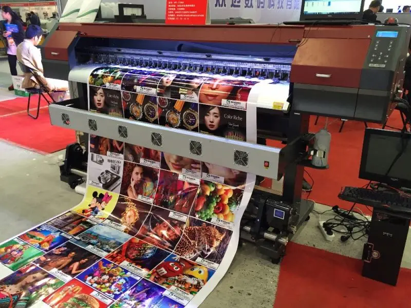 Big discount Best selling Funsunjet FS1800 1.8m motorcycle sticker printing machine high speed eco solvent printing machine