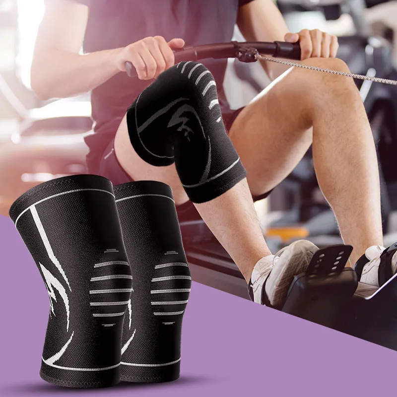 Fitness Running Bandage Knee Support Braces Elastic Protective Pad Knee Protector Compression Sleeve