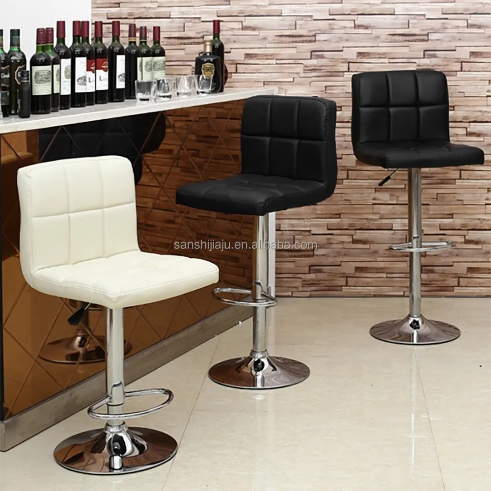 Modern PU Leather Swivel Adjustable Barstools,Synthetic Leather Hydraulic Counter Stool