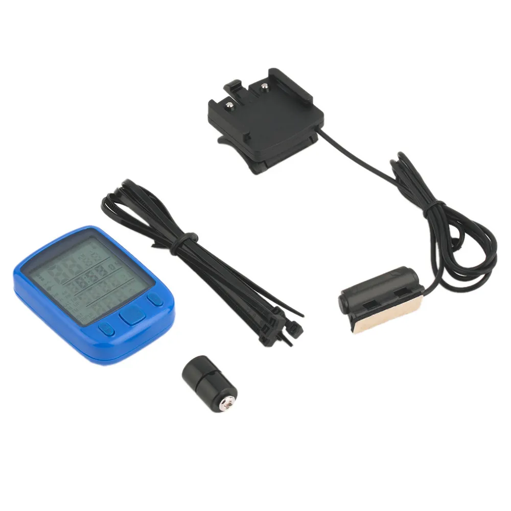 Waterproof LCD Display Cycling Bike Bicycle Computer Odometer Speedometer with Green Backlight