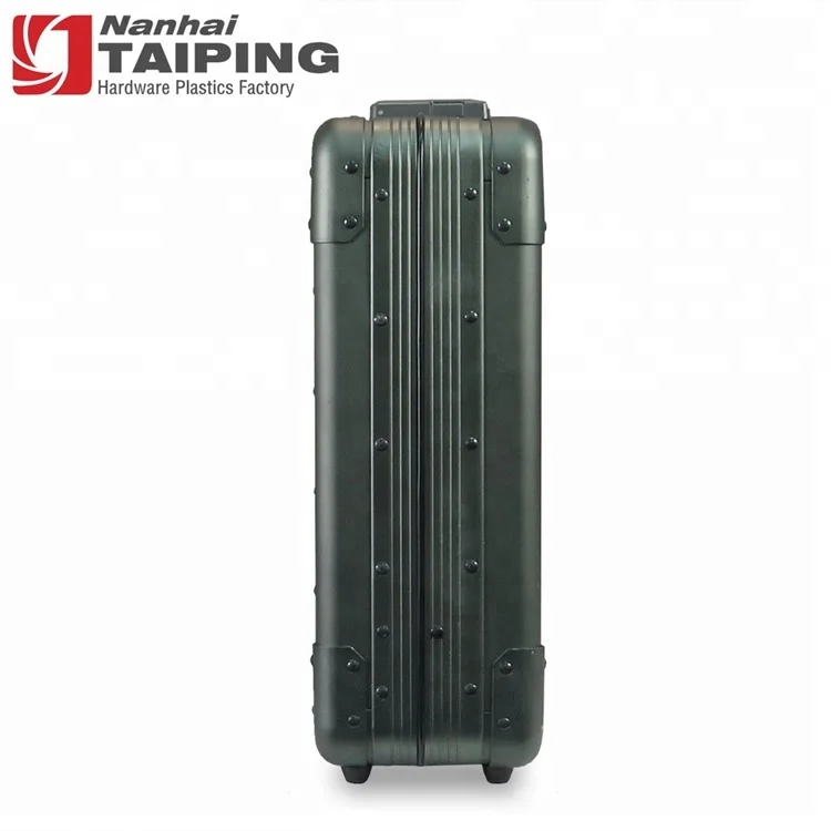 Durable All Black Aluminum Tool Box men Briefcase Carrying Case for Laptop/computer/notebook