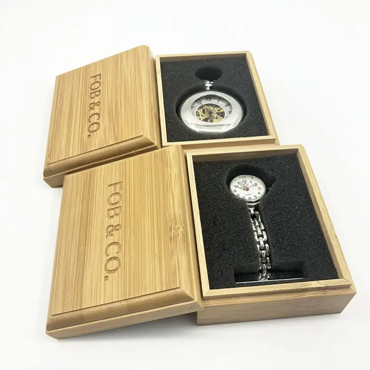 Storage Gift Jewelry Watch Bamboo Material Small Crate Wooden Box