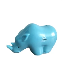 custom plastic cute rhino coin bank animal money box with lock and key cute piggy bank