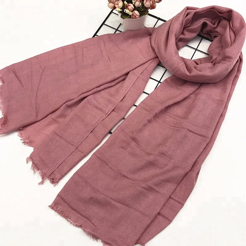 Wholesale High Quality Spring Autumn Winter New Literature And Art Women Cotton Linen Solid Color Shawl Neckerchief Scarf