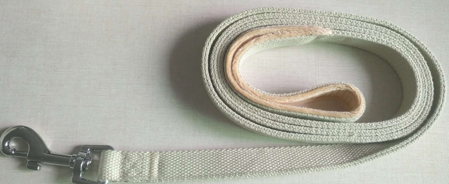 Amazon Top Seller 2019 Hemp Double Dog Collar Leash Training Leash Running With Fleecing Handle