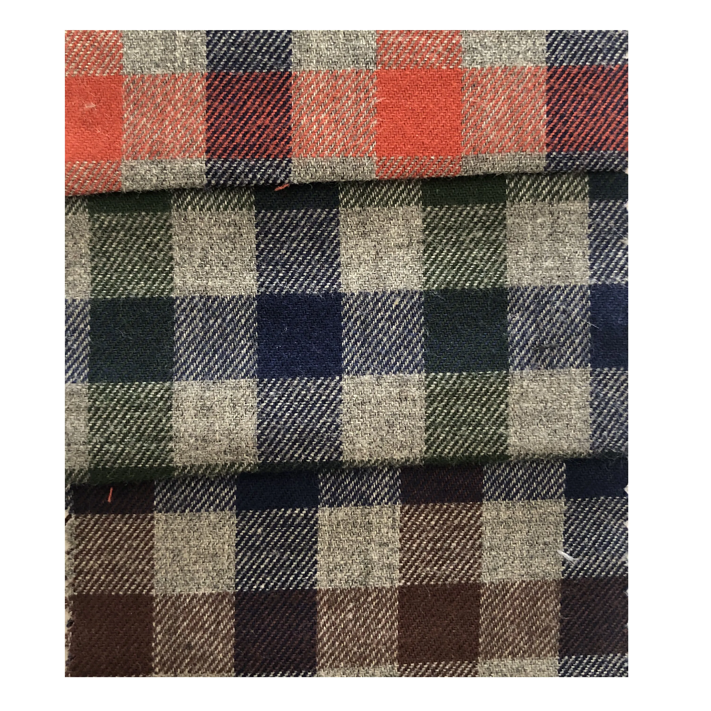 
New design fashion 100% cotton woven plaid flannel check shirt cloth fabric 