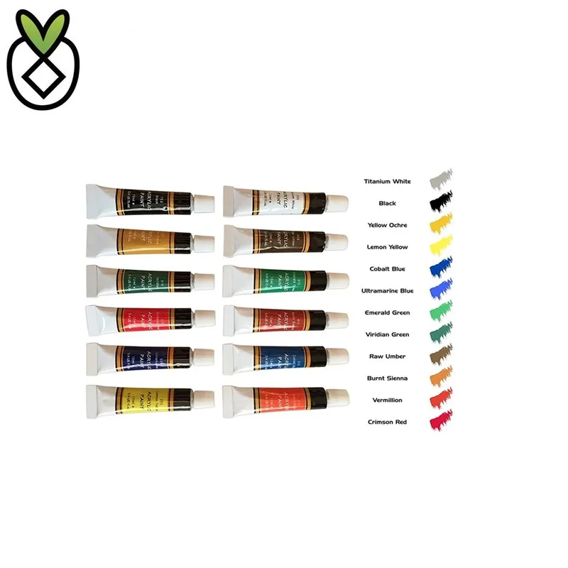 Amazon best selling Acrylic Paint Set, 12 color 12ml acrylic paint