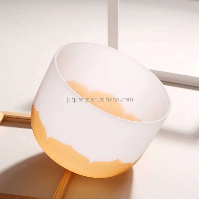 Поющая чаша из оранжевого кристалла JINGDIAN оптом