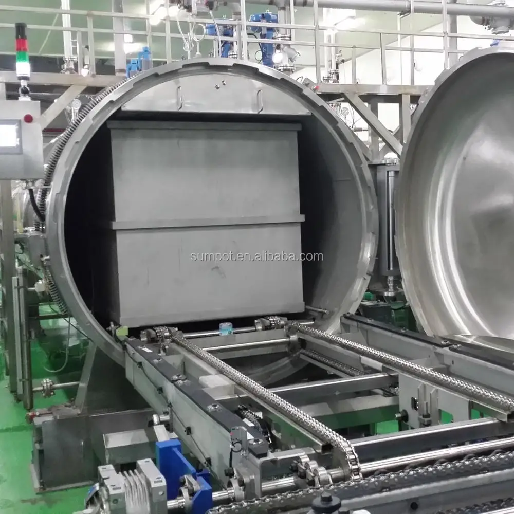 water spray retort machine for soft drinks